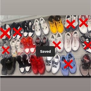 12 pair of shoes Jordan’s and all